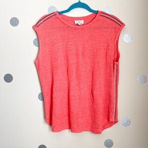 MLV Beaded Racer Stripe Sleeveless Top